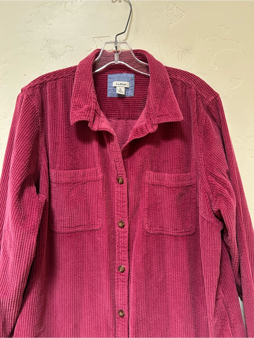 LL Bean Corduroy Button Front Shirt Jacket Size XL - Picture 2 of 14